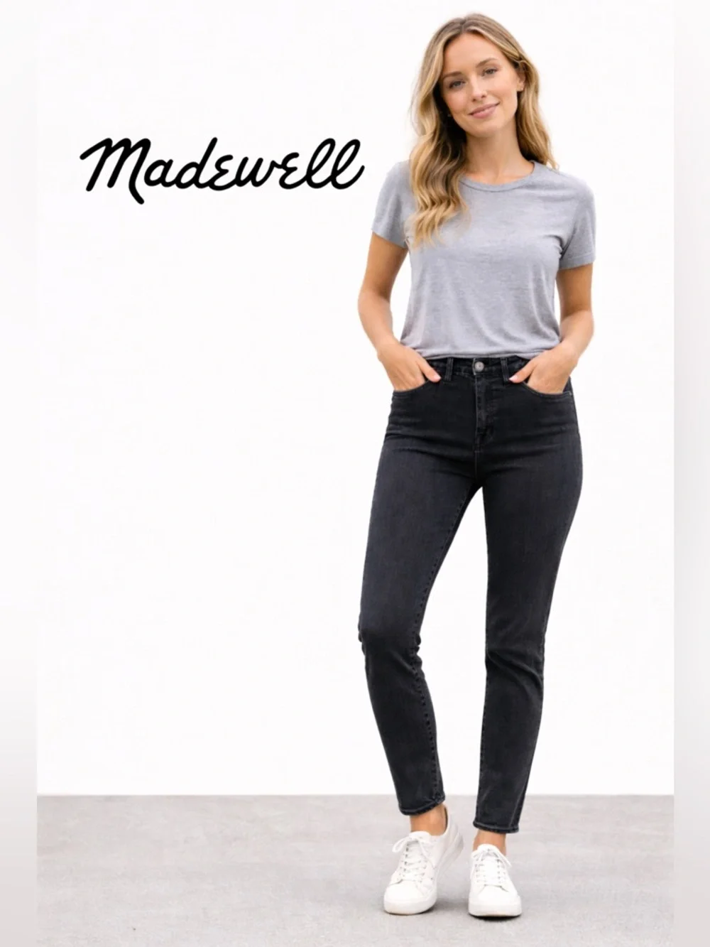 Madewell Roadtripper High Rise Skinny Jeans Black Size 27